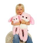 Peluche Peluche Lapin Leggies - GIPSY TOYS - Rose. 48 cm