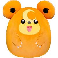 Peluche Peluche - BANDAI - Pokemon - Squishmallows 50 cm - Teddiursa - Grande peluche ultra-douce - Licence officielle Pokemon