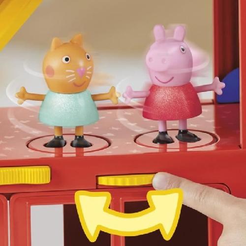 Figurine Miniature - Personnage Miniature Peppa Pig. coffret Bus en fete 2 en 1 avec 3 figurines et 13 accessoires. jouets prescolaires pour filles et garcons. des 3 ans