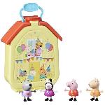 Figurine Miniature - Personnage Miniature Peppa Pig. coffret La mallette de Peppa avec maison pliable. 4 figurines. jouets prescolaires. a partir de 3 ans