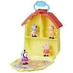 Figurine Miniature - Personnage Miniature Peppa Pig. coffret La mallette de Peppa avec maison pliable. 4 figurines. jouets prescolaires. a partir de 3 ans