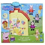 Figurine Miniature - Personnage Miniature Peppa Pig. coffret La mallette de Peppa avec maison pliable. 4 figurines. jouets prescolaires. a partir de 3 ans