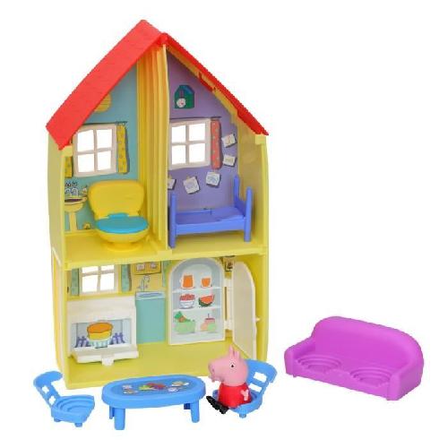 Figurine Miniature - Personnage Miniature Peppa Pig La maison familiale de Peppa. Jouet pour enfants d'âge préscolaire. comprenant une figurine et 6 accessoires. des 3 ans