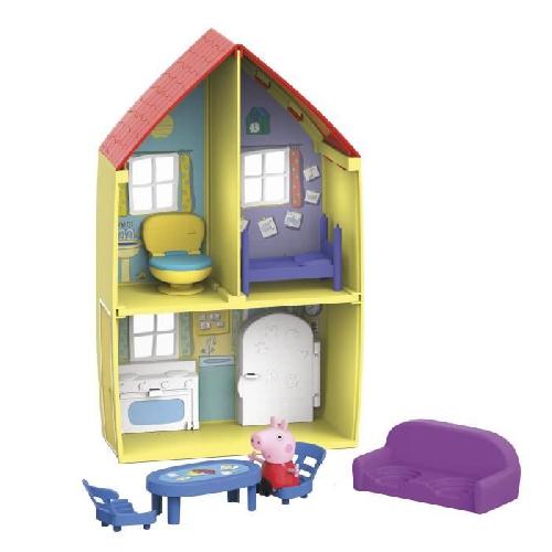 Figurine Miniature - Personnage Miniature Peppa Pig La maison familiale de Peppa. Jouet pour enfants d'âge préscolaire. comprenant une figurine et 6 accessoires. des 3 ans