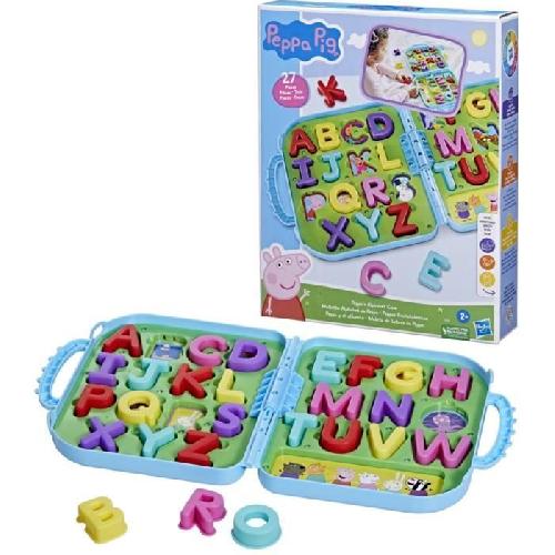 Figurine Miniature - Personnage Miniature Peppa Pig Mallette Alphabet de Peppa. jouet abecedaire pour enfants d'age prescolaire. a partir de 3 ans