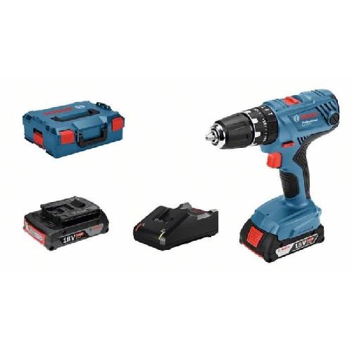 Perceuse Perceuse a percussion Bosch Professional GSB 18V- 21 + 2 batteries 2.0Ah + Chargeur GAL 1820 - 06019H1109