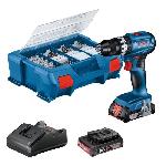 Perceuse a percussion Bosch Professional GSB 18V-45 + 2 batteries 2.0Ah + Chargeur GAL 18V-20 - 06019K3306