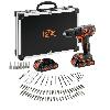 Perceuse BLACK+DECKER Perceuse Visseuse Sans Fil 18 V Li-Ion avec Chargeur BDCDC18BAFC-QW avec 80 Accessoires. 2 Batteries 1.5 Ah. 1 Coffret