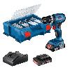 Perceuse Perceuse a percussion Bosch Professional GSB 18V-45 + 2 batteries 2.0Ah + Chargeur GAL 18V-20 - 06019K3306