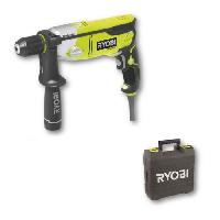 Perceuse RYOBI - Perceuse a percussion 1 200 W - 1 200-3 000 cp/min - 2 vitesses - mandrin 13 mm métal - LED - Livrée en coffret - RPD1200-K