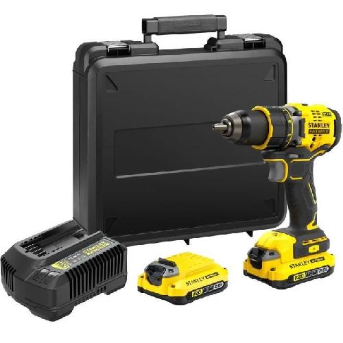 Perceuse Perceuse visseuse 80 Nm Brushless Lithium 18V - 2 Batteries 2Ah - STANLEY FATMAX V20 - SFMCD720D2K-QW