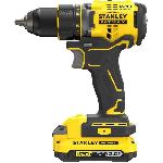 Perceuse Perceuse visseuse 80 Nm Brushless Lithium 18V - 2 Batteries 2Ah - STANLEY FATMAX V20 - SFMCD720D2K-QW