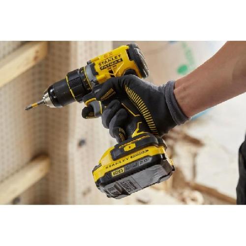 Perceuse Perceuse visseuse 80 Nm Brushless Lithium 18V - 2 Batteries 2Ah - STANLEY FATMAX V20 - SFMCD720D2K-QW