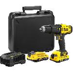 Perceuse visseuse a percussion 50 Nm - Lithium 18V - 2 Batteries 2Ah - STANLEY FATMAX V20 - SFMCD711D22-QW