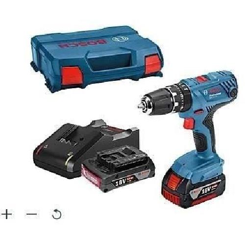 Perceuse Perceuse-visseuse a percussion Bosch Professional GSB 18V-21 + 1 batterie 2.0Ah + 1 batterie 4.0Ah + chargeur + LBOXX -0615990L9S