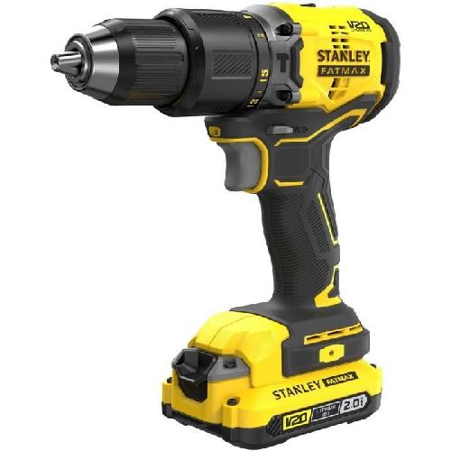 Perceuse Perceuse visseuse a percussion Brushless 60 Nm - Lithium 18V - 2 Batteries 2Ah - STANLEY FATMAX V20 - SFMCD715D2K-QW