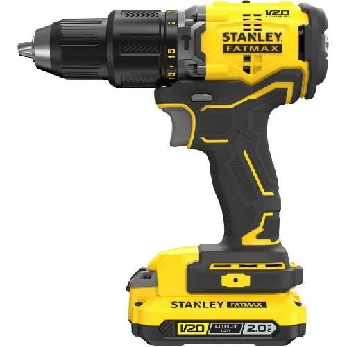 Perceuse Perceuse visseuse a percussion Brushless 60 Nm - Lithium 18V - 2 Batteries 2Ah - STANLEY FATMAX V20 - SFMCD715D2K-QW