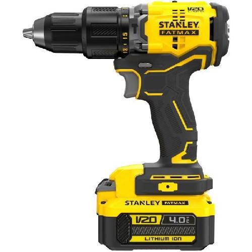 Perceuse Perceuse visseuse a percussion Brushless 60 Nm - Lithium 18V - 2 Batteries 4Ah - STANLEY FATMAX V20 - SFMCD715M2K-QW