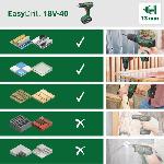 Perceuse Perceuse visseuse - Bosch - EasyDrill 18V-40 - Sans batterie - Mandrin 13 mm - 2 vitesses