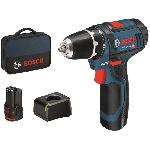 Perceuse-visseuse Bosch Professional GSR 12V-15 + 2 batteries 2.0Ah + Chargeur GAL 12V-20 - 060186810F