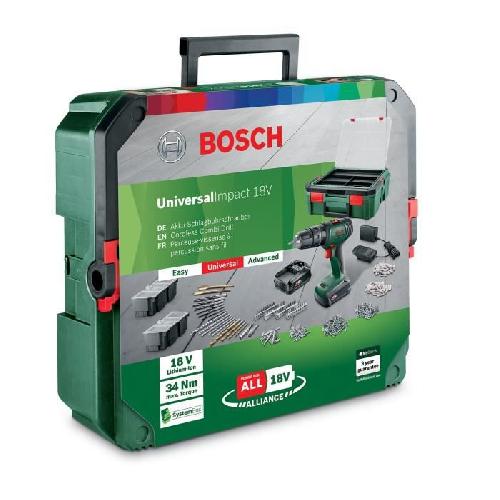 Perceuse Perceuse-visseuse Bosch - UniversalDrill 18 -Livree avec 2 batteries 1.5 Ah. SystemeBox. 241 accessoires- - PowerForAll