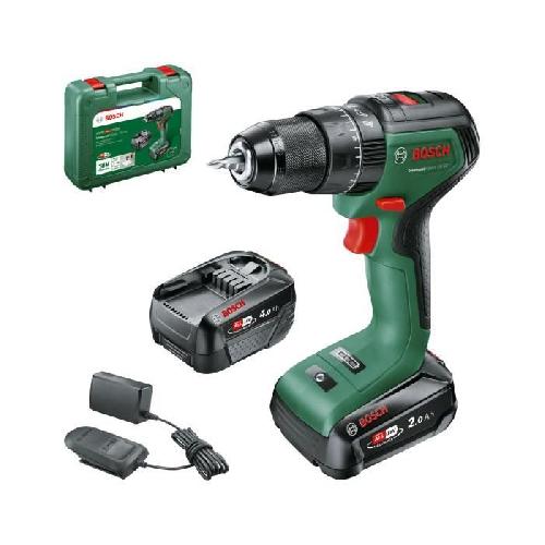 Perceuse Perceuse visseuse Bosch UniversalImpact 18V60 Brushless (+2xbatteries 2.0Ah) + chargeur AL 18V-20 - 06039D7102