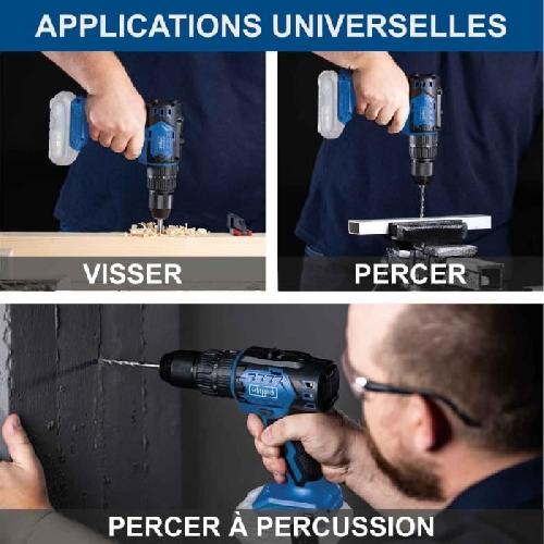 Perceuse Perceuse visseuse percussion sans fil BC-CD60-X - brushless 60 Nm mandrin 13mm - SCHEPPACH 20V IXES - sans batterie ni chargeur