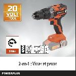 Perceuse Perceuse visseuse sans fil 20V 50Nm - DUAL POWER POWDP15100 - Livrée sans batterie ni chargeur