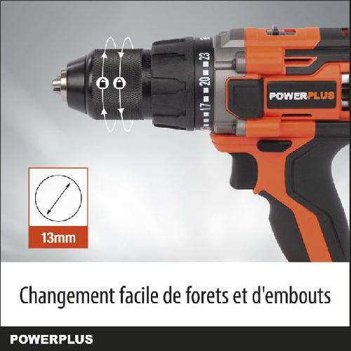 Perceuse Perceuse visseuse sans fil 20V 50Nm - DUAL POWER POWDP15100 - Livrée sans batterie ni chargeur