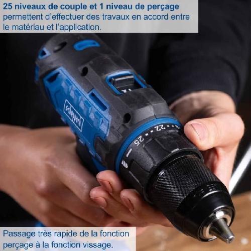 Perceuse Perceuse visseuse sans fil C-DD45-X - 45 Nm mandrin 13mm - SCHEPPACH 20V IXES - sans batterie ni chargeur