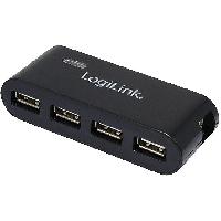 Peripherique Pc Multiprise USB 2.0 - 4 ports - 480Mbps - LED - noir