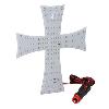 Personnalisation Decoration Tuning Croix 81 LEDs blanches 20x25cm 24V avec prise allume cigare