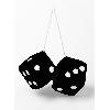 Personnalisation Decoration Tuning Double des en peluche a suspendre - Noir 9x9cm