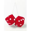 Personnalisation Decoration Tuning Double des en peluche a suspendre - Rouge - 9x9cm