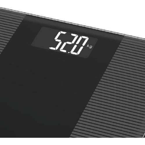 Pese-personne - Impedancemetre - Balance Pese-personne electronique Little Balance - Slim Wave LCD - 180 kg - 100 g - Noir brillant