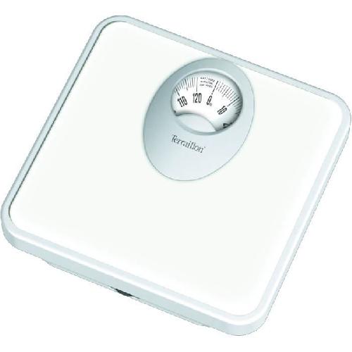 Pese-personne - Impedancemetre - Balance Pese-personne mecanique - TERRAILLON - T61 White - Plateau en metal - Capacite 120 kg