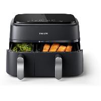 Petit Appareil De Cuisson Friteuse sans huile - PHILIPS - Airfryer XXL NA351/00 - Double Cuve 9L - 8 Préréglages - Noir