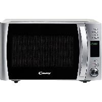 Petit Appareil De Cuisson Micro-ondes Candy Essenza CMXW30DS 900W 30L Digital Argent - Fonction Decongelation - 5 Niveaux de Puissance - 10 Menus Auto