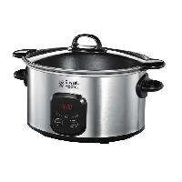 Petit Appareil De Cuisson Mijoteur familial digital - RUSSELL HOBBS - 22750-56 - 200 W - 6 L - Cuve anti-adhésive 2 en 1 - Inox