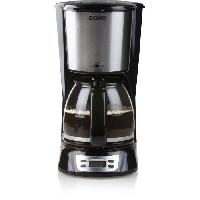 Petit Dejeuner - Cafe Cafetiere Filtre - DOMO - DO708K - 1000 W - 1.5 L - 12 tasses - Ecran LCD - Minuteur 24 h - Noir et acier inoxydable