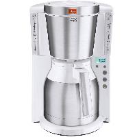 Petit Dejeuner - Cafe Cafetiere - MELITTA - Look IV Therm Timer 1011-15 - Programmable - AromaSelector - Verseuse isotherme - Blanc