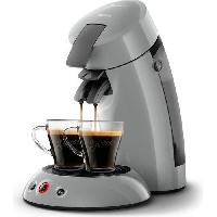 Petit Dejeuner - Cafe Machine a café dosette SENSEO ORIGINAL Philips HD6553/71. Booster d'arômes. Crema Plus (mousse plus dense). 1 a 2 tasses. Gris
