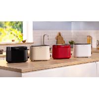 Petit Dejeuner - Cafe Toaster - BOSCH - TAT2M124 MyMoment - Rouge - 2 tranches - centrage automatique du pain - fonctions decongelation et rechauffage