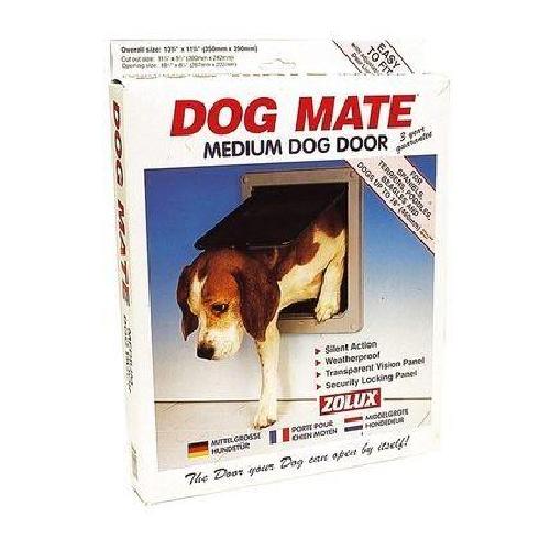 Chatiere - Trappe - Porte PETMATE Chatiere 2 voies Dog Mate XL - 36x44 cm - Blanc - Pour chien