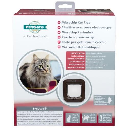 Chatiere - Trappe - Porte PetSafe - Chatiere a puce électronique 22 x 23.9 cm - Brun