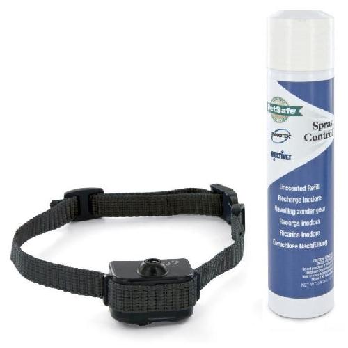 Anti-aboiement PetSafe - Collier anti aboiement Deluxe a Spray pour Petit Chien  - Etanche - Recharge Inodore