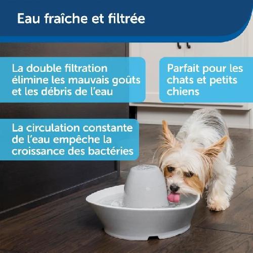 Fontaine A Eau PetSafe - Fontaine en Céramique StreamSide pour Animaux de Compagnie 1.8 L - idéal pour chat et petit chien.Silencieuse. eau