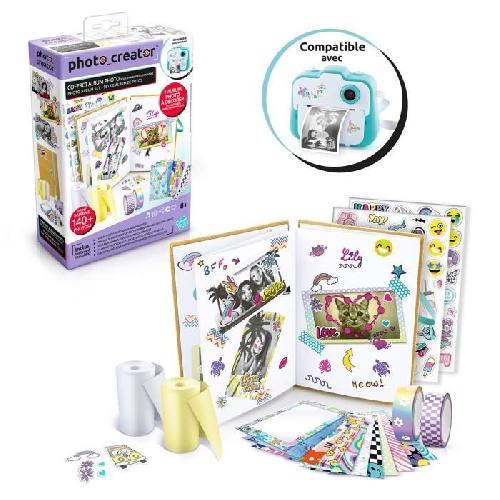 Jeu De Coloriage - Dessin - Pochoir PHOTO CREATOR - Coffret Album Photo pour appareil photo a impression instantanée - Compatible Photo Creator - CLK 007 - Canal Toys