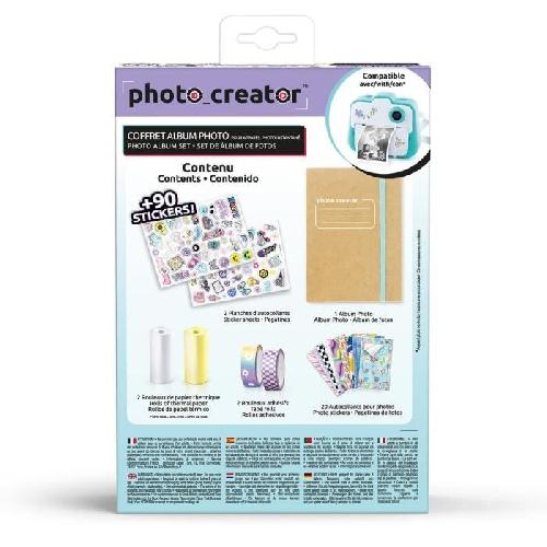 Jeu De Coloriage - Dessin - Pochoir PHOTO CREATOR - Coffret Album Photo pour appareil photo a impression instantanée - Compatible Photo Creator - CLK 007 - Canal Toys