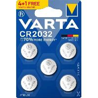 Pile - Lampe Electrique Pile Cr2032 Varta X4 +1 Offert